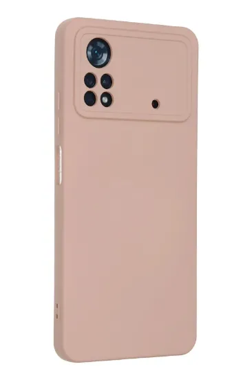Newface Xiaomi Poco X4 Pro 5G Kılıf Nano içi Kadife Silikon - Pudra resmi