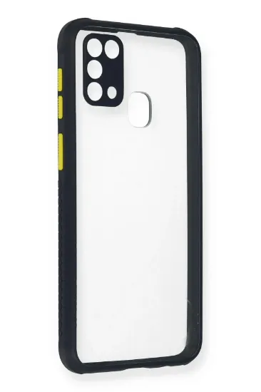 Newface Samsung Galaxy M31 Kılıf Miami Şeffaf Silikon - Lacivert resmi