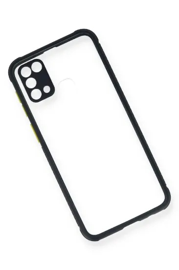 Newface Samsung Galaxy M31 Kılıf Miami Şeffaf Silikon - Lacivert resmi