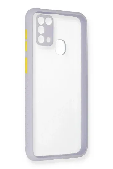 Newface Samsung Galaxy M31 Kılıf Miami Şeffaf Silikon - Lila resmi