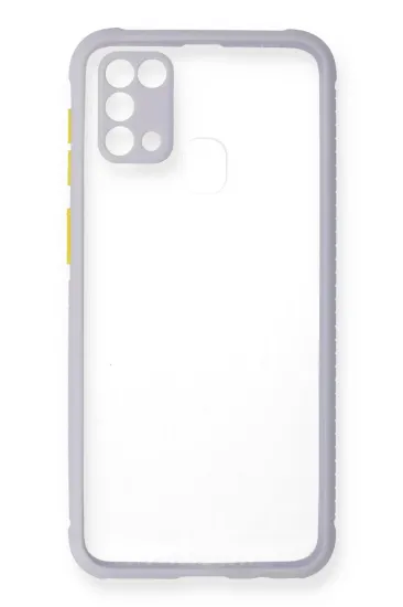 Newface Samsung Galaxy M31 Kılıf Miami Şeffaf Silikon - Lila resmi