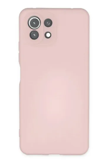 Newface Xiaomi Mİ 11 Lite Kılıf Nano içi Kadife Silikon - Pudra resmi