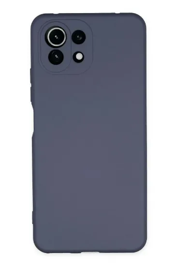 Newface Xiaomi Mİ 11 Lite Kılıf Nano içi Kadife Silikon - Gri resmi