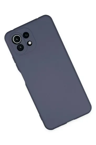 Newface Xiaomi Mİ 11 Lite Kılıf Nano içi Kadife Silikon - Gri resmi