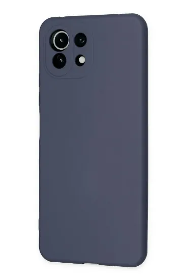 Newface Xiaomi Mİ 11 Lite Kılıf Nano içi Kadife Silikon - Gri resmi
