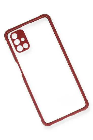 Newface Samsung Galaxy M51 Kılıf Miami Şeffaf Silikon - Fuşya resmi