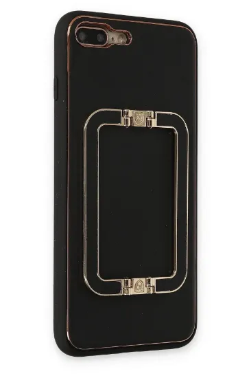 Newface iPhone 7 Plus Kılıf Coco Elit Kapak - Siyah resmi