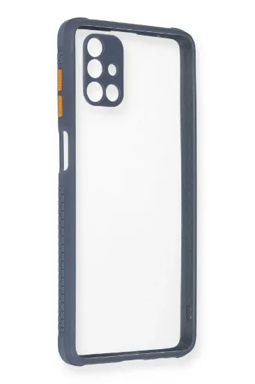 Newface Samsung Galaxy M51 Kılıf Miami Şeffaf Silikon - Gri resmi