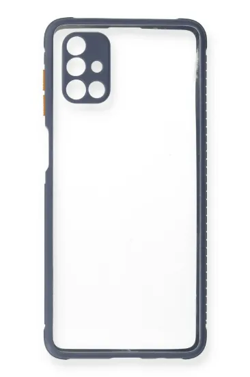 Newface Samsung Galaxy M51 Kılıf Miami Şeffaf Silikon - Gri resmi