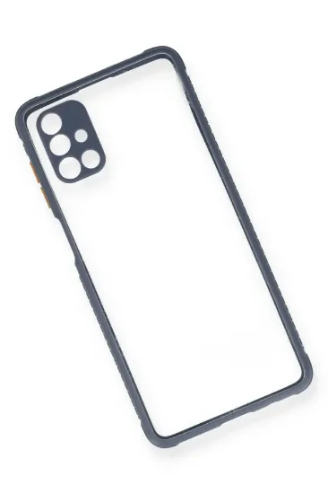 Newface Samsung Galaxy M51 Kılıf Miami Şeffaf Silikon - Gri resmi