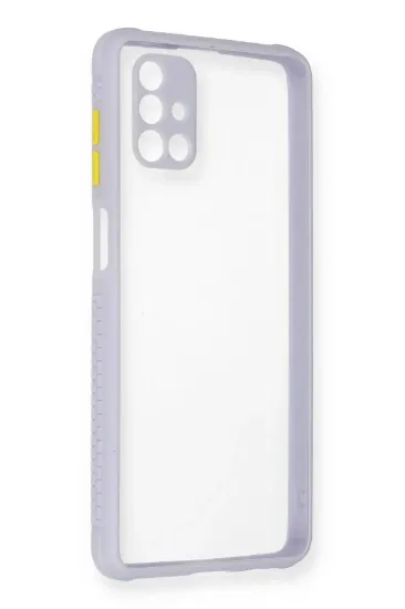 Newface Samsung Galaxy M51 Kılıf Miami Şeffaf Silikon - Lila resmi