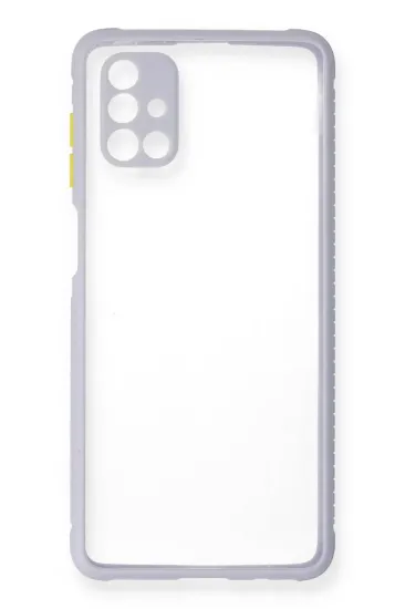 Newface Samsung Galaxy M51 Kılıf Miami Şeffaf Silikon - Lila resmi