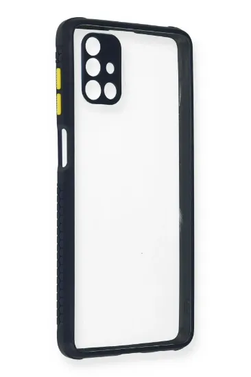 Newface Samsung Galaxy M51 Kılıf Miami Şeffaf Silikon - Lacivert resmi
