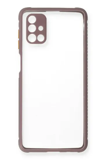 Newface Samsung Galaxy M51 Kılıf Miami Şeffaf Silikon - Açık Mor resmi