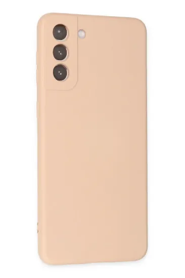 Newface Samsung Galaxy S21 FE Kılıf Nano içi Kadife Silikon - Pudra resmi