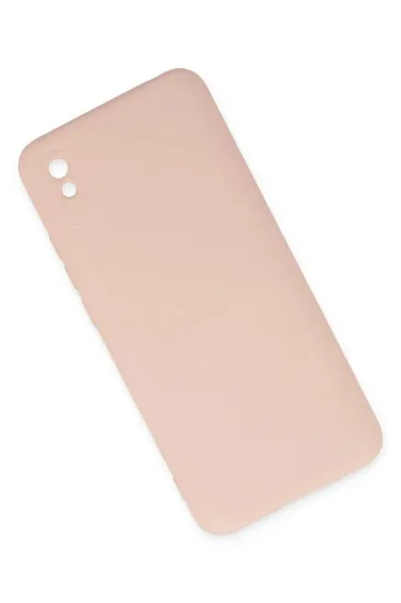 Newface Xiaomi Redmi 9A Kılıf Nano içi Kadife Silikon - Pudra resmi
