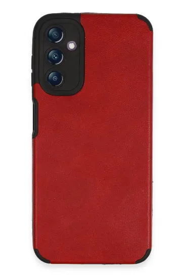 Newface Samsung Galaxy A14 4G Kılıf Loop Deri Silikon - Kırmızı resmi