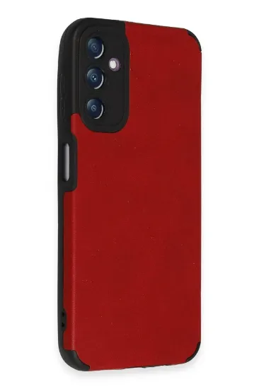 Newface Samsung Galaxy A14 4G Kılıf Loop Deri Silikon - Kırmızı resmi