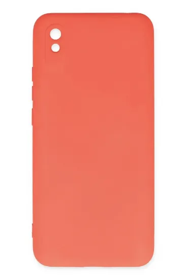 Newface Xiaomi Redmi 9A Kılıf Nano içi Kadife Silikon - Turuncu resmi