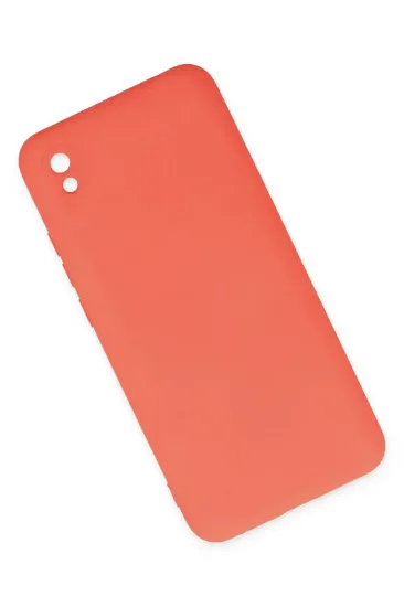 Newface Xiaomi Redmi 9A Kılıf Nano içi Kadife Silikon - Turuncu resmi