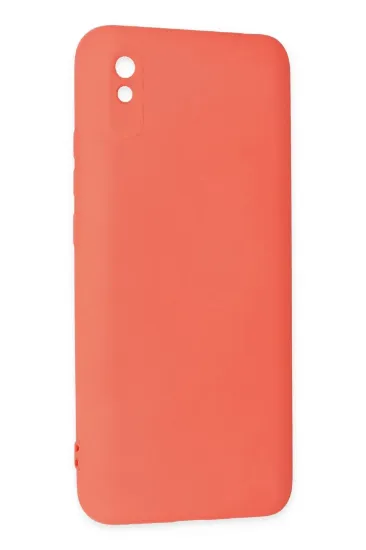 Newface Xiaomi Redmi 9A Kılıf Nano içi Kadife Silikon - Turuncu resmi