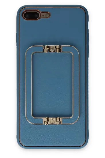 Newface iPhone 7 Plus Kılıf Coco Elit Kapak - Mavi resmi