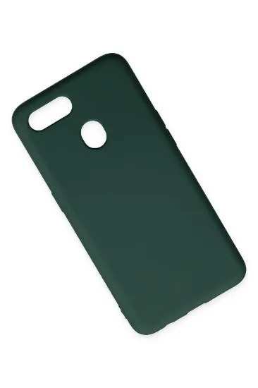 Newface Oppo A12 Kılıf Nano içi Kadife Silikon - Koyu Yeşil resmi