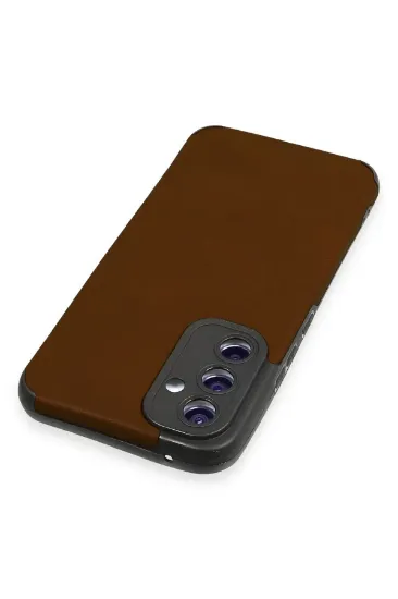 Newface Samsung Galaxy A54 5G Kılıf Loop Deri Silikon - Kahverengi resmi