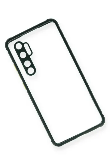 Newface Xiaomi Mi Note 10 Lite Kılıf Miami Şeffaf Silikon - Koyu Yeşil resmi
