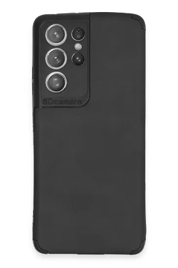 Newface Samsung Galaxy S21 Ultra Kılıf Loop Deri Silikon - Siyah resmi