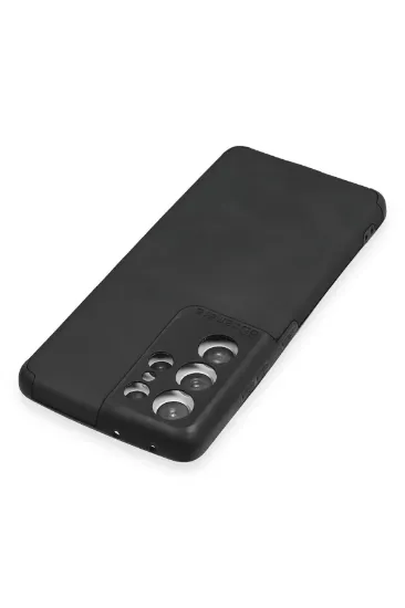 Newface Samsung Galaxy S21 Ultra Kılıf Loop Deri Silikon - Siyah resmi