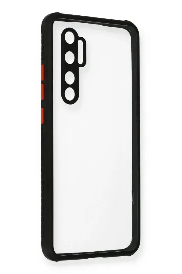 Newface Xiaomi Mi Note 10 Lite Kılıf Miami Şeffaf Silikon - Siyah resmi