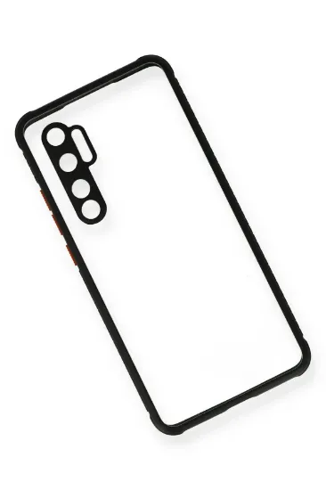 Newface Xiaomi Mi Note 10 Lite Kılıf Miami Şeffaf Silikon - Siyah resmi