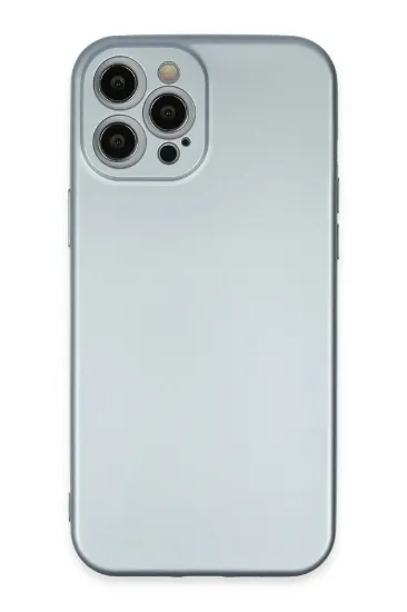Newface iPhone 12 Pro Max Kılıf Nano içi Kadife Silikon - Sky Blue resmi