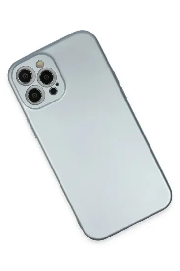 Newface iPhone 12 Pro Max Kılıf Nano içi Kadife Silikon - Sky Blue resmi