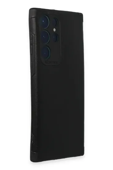 Newface Samsung Galaxy S22 Ultra Kılıf Loop Deri Silikon - Siyah resmi