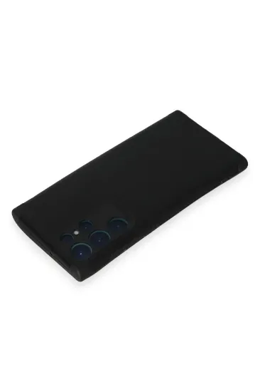 Newface Samsung Galaxy S22 Ultra Kılıf Loop Deri Silikon - Siyah resmi