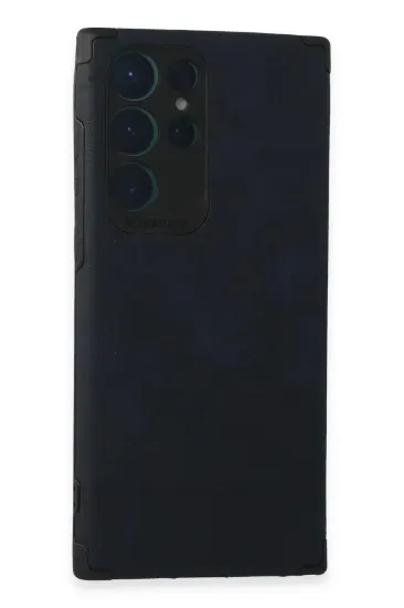 Newface Samsung Galaxy S22 Ultra Kılıf Loop Deri Silikon - Lacivert resmi