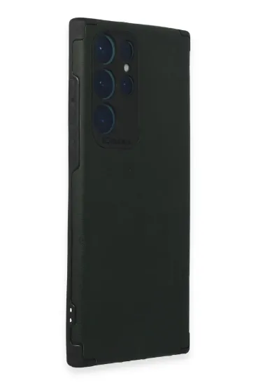 Newface Samsung Galaxy S22 Ultra Kılıf Loop Deri Silikon - Yeşil resmi