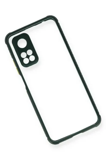 Newface Xiaomi Mi 10T Pro Kılıf Miami Şeffaf Silikon - Koyu Yeşil resmi