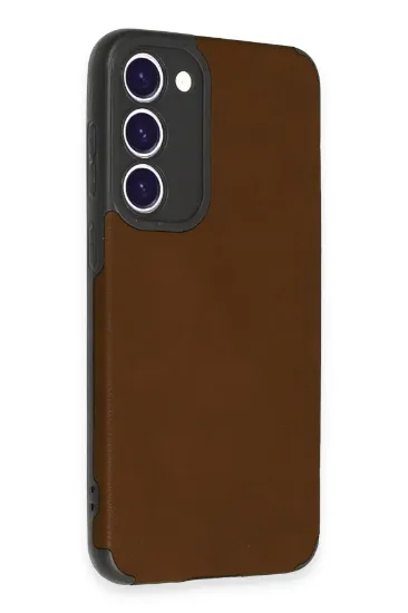 Newface Samsung Galaxy S23 Plus Kılıf Loop Deri Silikon - Kahverengi resmi