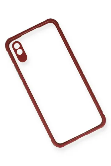 Newface Xiaomi Redmi 9A Kılıf Miami Şeffaf Silikon - Fuşya resmi