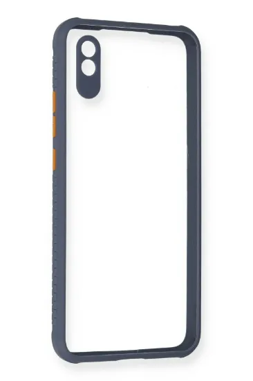 Newface Xiaomi Redmi 9A Kılıf Miami Şeffaf Silikon - Gri resmi