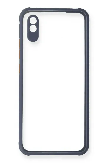 Newface Xiaomi Redmi 9A Kılıf Miami Şeffaf Silikon - Gri resmi