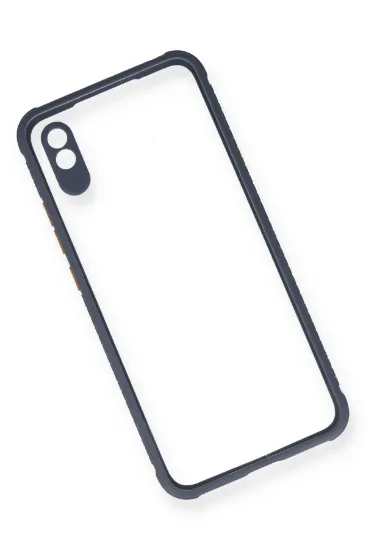 Newface Xiaomi Redmi 9A Kılıf Miami Şeffaf Silikon - Gri resmi