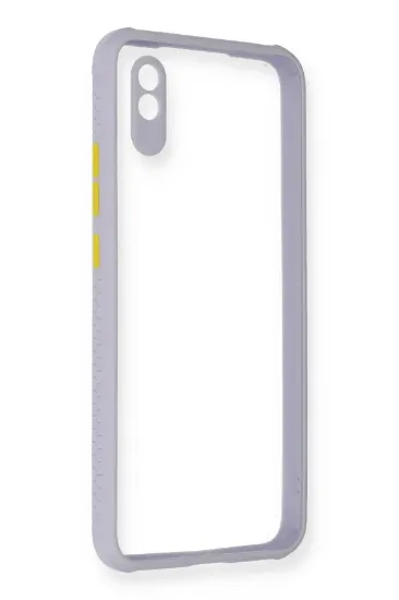 Newface Xiaomi Redmi 9A Kılıf Miami Şeffaf Silikon - Lila resmi