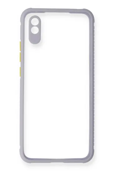 Newface Xiaomi Redmi 9A Kılıf Miami Şeffaf Silikon - Lila resmi