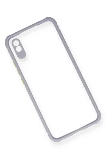 Newface Xiaomi Redmi 9A Kılıf Miami Şeffaf Silikon - Lila resmi