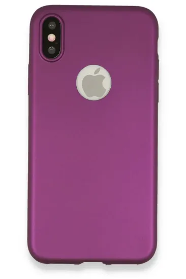 Newface iPhone X Kılıf First Silikon - Mürdüm resmi