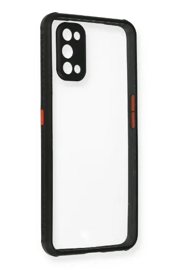 Newface Realme 7 Pro Kılıf Miami Şeffaf Silikon - Siyah resmi